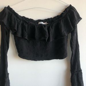 Cropped Off-the-Shoulder Top